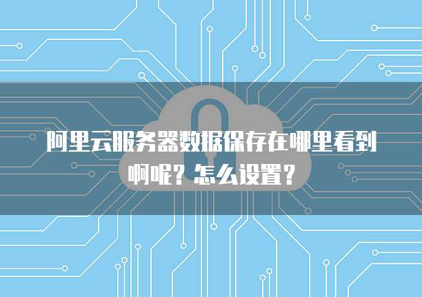 阿里云服务器数据保存在哪里看到啊呢?怎么设置?