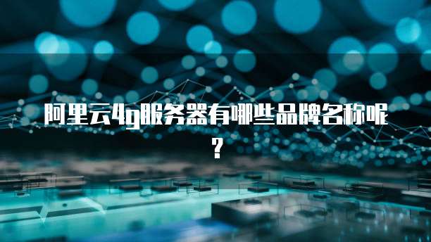 阿里云4g服务器有哪些品牌名称呢?