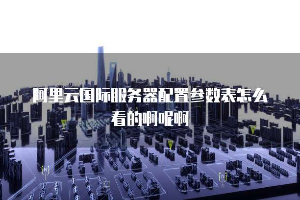 阿里云国际服务器配置参数表怎么看的啊呢啊