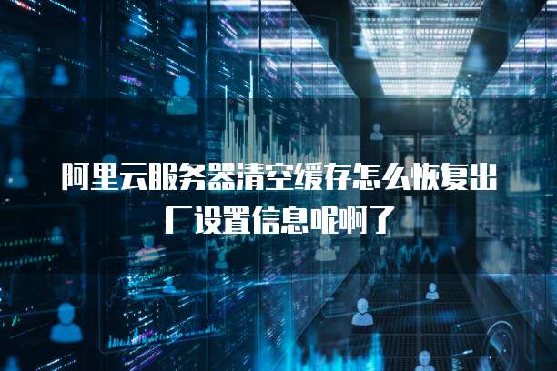 阿里云服务器清空缓存怎么恢复出厂设置信息呢啊了