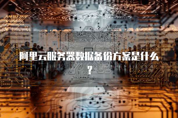 阿里云服务器数据备份方案是什么?