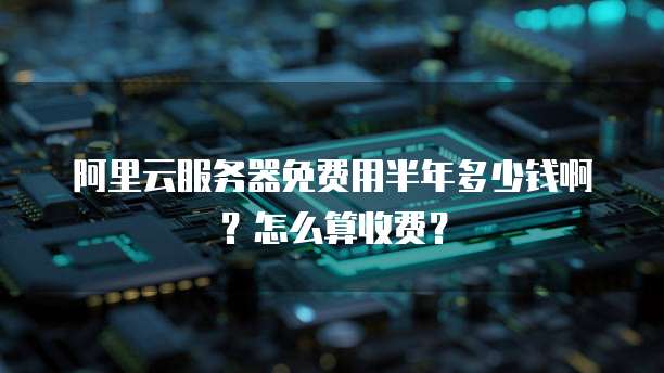 阿里云服务器免费用半年多少钱啊?怎么算收费?