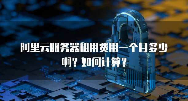 阿里云服务器租用费用一个月多少啊?如何计算?