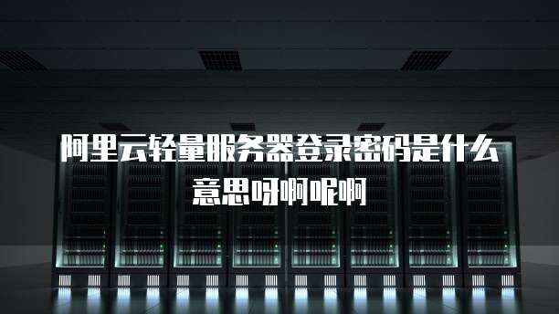 阿里云轻量服务器登录密码是什么意思呀啊呢啊