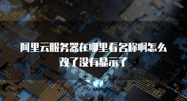 阿里云服务器在哪里看名称啊怎么改了没有显示了