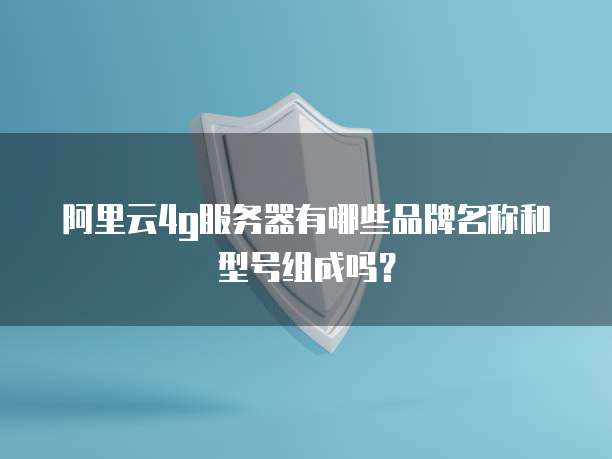 阿里云4g服务器有哪些品牌名称和型号组成吗?
