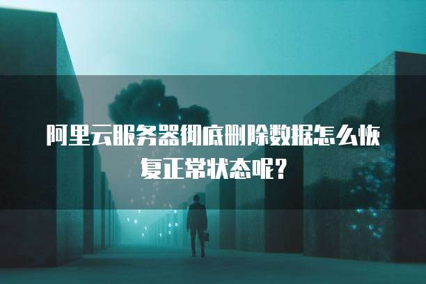 阿里云服务器彻底删除数据怎么恢复正常状态呢?