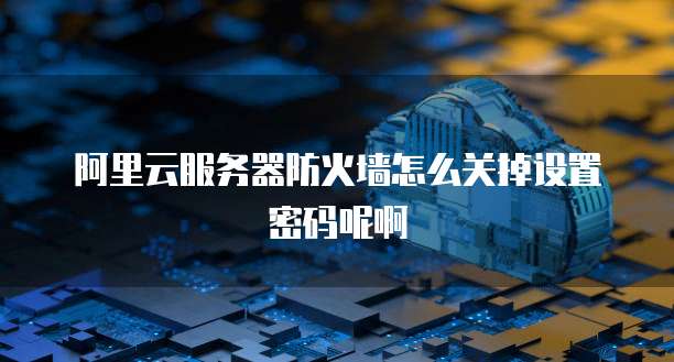 阿里云服务器防火墙怎么关掉设置密码呢啊