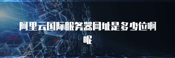 阿里云国际服务器网址是多少位啊呢