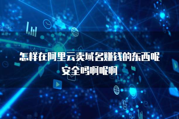 怎样在阿里云卖域名赚钱的东西呢安全吗啊呢啊