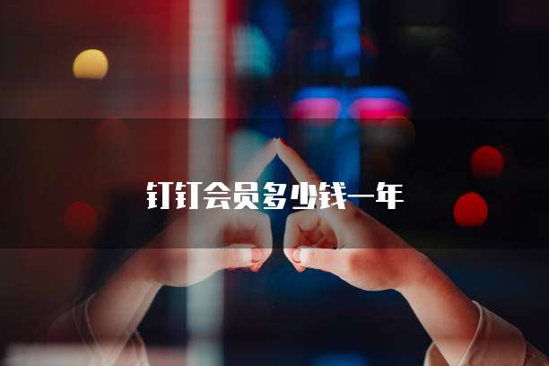 钉钉会员多少钱一年