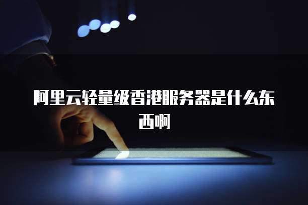 阿里云轻量级香港服务器是什么东西啊