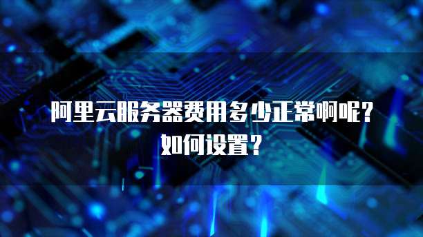 阿里云服务器费用多少正常啊呢?如何设置?