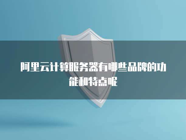 阿里云计算服务器有哪些品牌的功能和特点呢