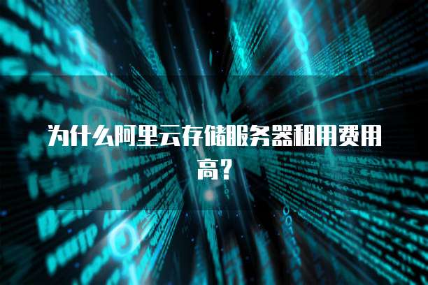 为什么阿里云存储服务器租用费用高?