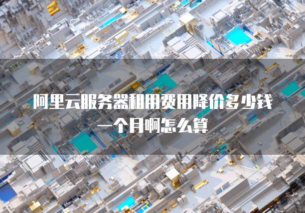 阿里云服务器租用费用降价多少钱一个月啊怎么算