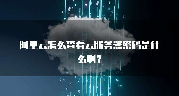 阿里云怎么查看云服务器密码是什么啊?