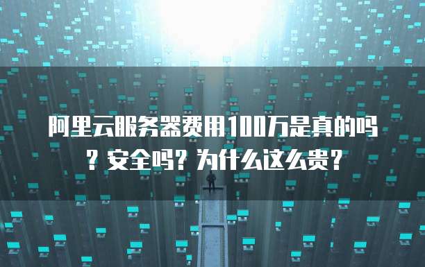阿里云服务器费用100万是真的吗?安全吗?为什么这么贵?
