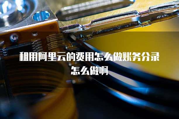 租用阿里云的费用怎么做账务分录怎么做啊