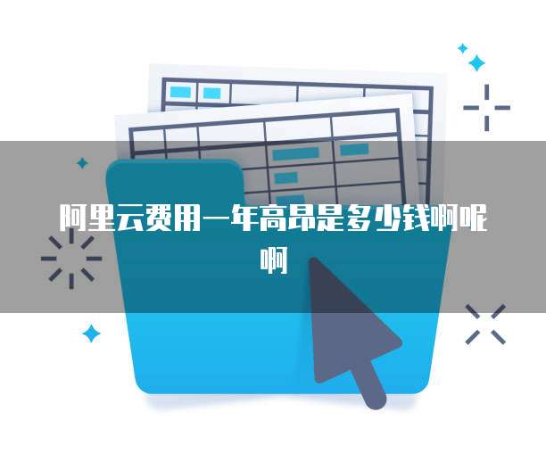 阿里云费用一年高昂是多少钱啊呢啊