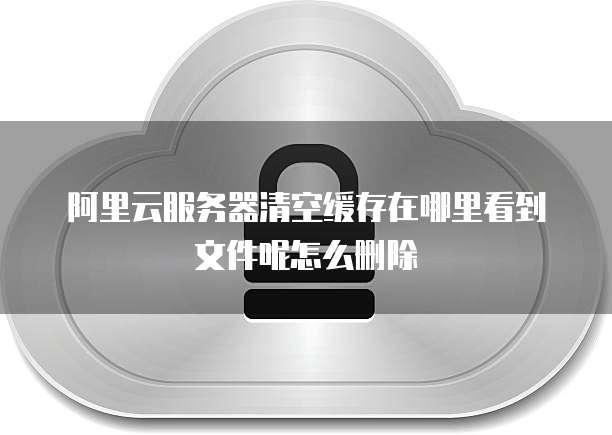 阿里云服务器清空缓存在哪里看到文件呢怎么删除