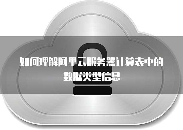 如何理解阿里云服务器计算表中的数据类型信息
