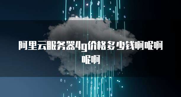 阿里云服务器4g价格多少钱啊呢啊呢啊