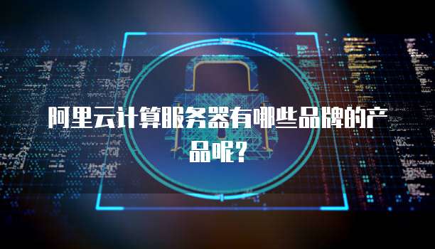 阿里云计算服务器有哪些品牌的产品呢?