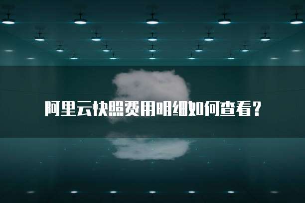 阿里云快照费用明细如何查看?