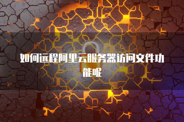如何远程阿里云服务器访问文件功能呢