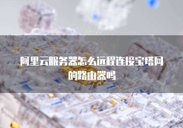 阿里云服务器怎么远程连接宝塔网的路由器吗
