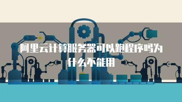 阿里云计算服务器可以跑程序吗为什么不能用