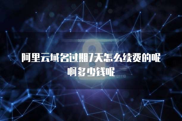 阿里云域名过期7天怎么续费的呢啊多少钱呢