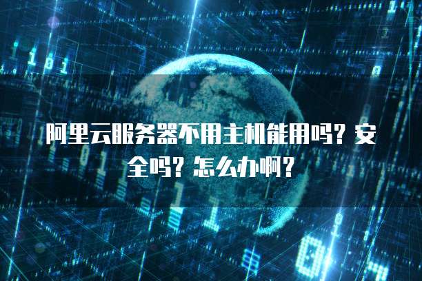 阿里云服务器不用主机能用吗?安全吗?怎么办啊?