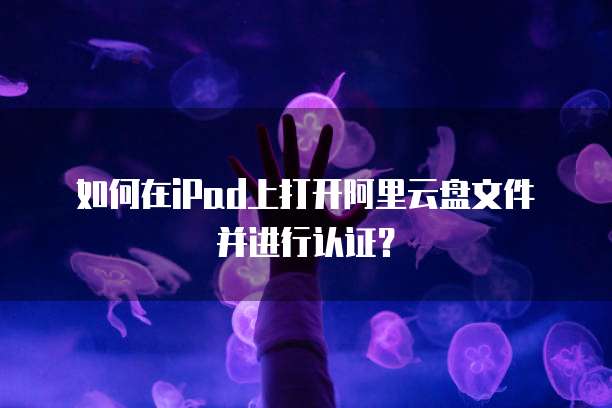 如何在iPad上打开阿里云盘文件并进行认证？