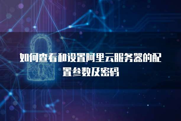 如何查看和设置阿里云服务器的配置参数及密码