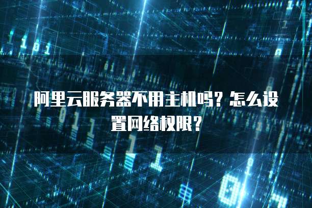 阿里云服务器不用主机吗?怎么设置网络权限?