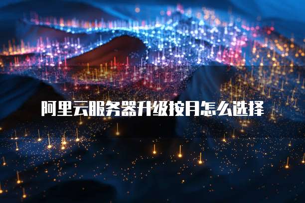 阿里云服务器升级按月怎么选择