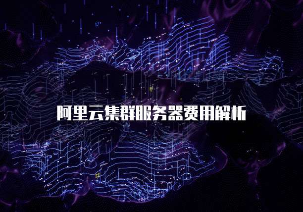 阿里云集群服务器费用解析