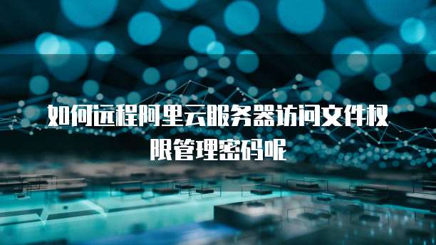 如何远程阿里云服务器访问文件权限管理密码呢
