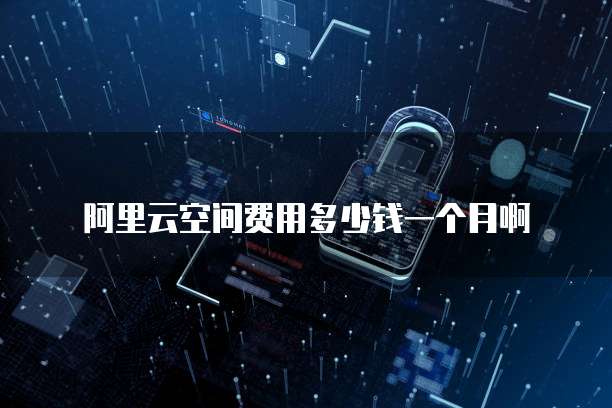 阿里云空间费用多少钱一个月啊