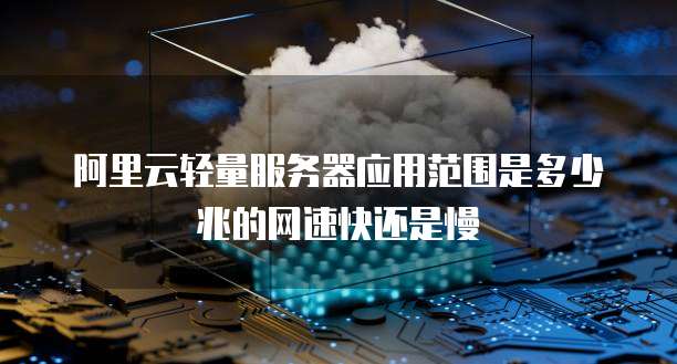 阿里云轻量服务器应用范围是多少兆的网速快还是慢