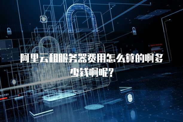 阿里云租服务器费用怎么算的啊多少钱啊呢?
