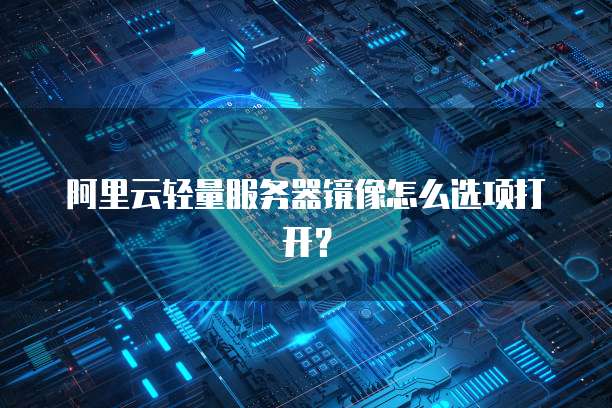 阿里云轻量服务器镜像怎么选项打开？