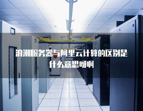浪潮服务器与阿里云计算的区别是什么意思呀啊