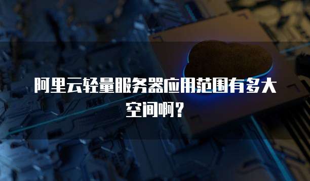 阿里云轻量服务器应用范围有多大空间啊?