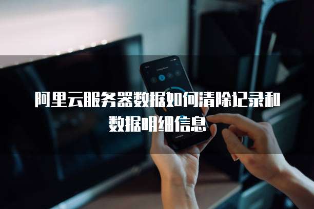 阿里云服务器数据如何清除记录和数据明细信息