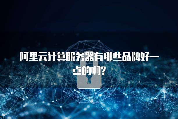 阿里云计算服务器有哪些品牌好一点的啊?