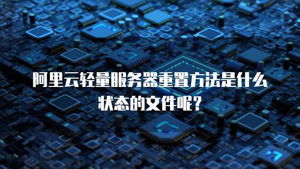 阿里云轻量服务器重置方法是什么状态的文件呢?