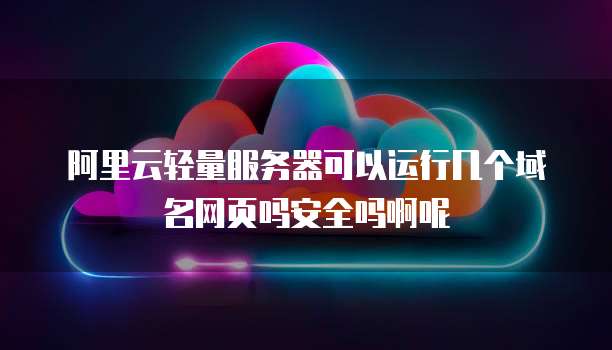 阿里云轻量服务器可以运行几个域名网页吗安全吗啊呢